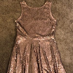 Rose Gold Sequined Dress